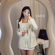 ** VAITZ Contrast Color Suit Skirt Suit-Apricot