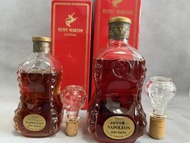 2支，70年代 Remy Martin 人頭馬 帝后 Napoleon Cognac 700ml+350ml 老酒#洋酒#干邑