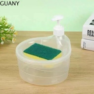 GUANY Plastic Soap Dispenser Pump Round with Sponge Detergent Automatic Dispenser Dish Soap Organize