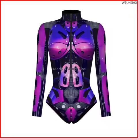 Cosplay Costumes Jumpsuit Costume Women Party Halloween Movie Cyberpunk Robot Armor Zentai 3d Printe