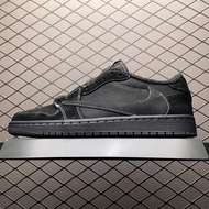 【100% LJR Batch】Travis Scott x Air Jordan 1 "Black/Phantom" Basketball Shoes For Men DM7866-001