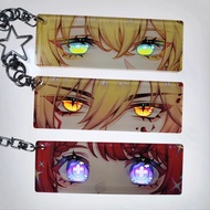 3Pcs/Set Game Honkai: Star Rail Keychain Bookmark Acrylic Cards Mydei Tribios Aglaea Eyes Pupil of T