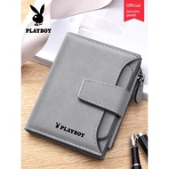 dompet lelaki kulit original dompet lelaki Playboy Men's Genuine Leather Simple Short Wallet