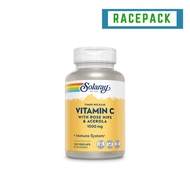 Solaray Vitamin C 1000mg Timed Release with Rose Hip & Acerola | 100 Veg Caps [Racepack.sg]
