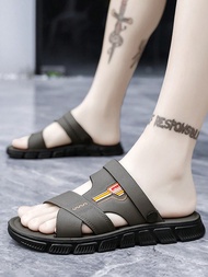 รองเท้าแตะแฟชั่นใหม่ปี 2025 ใส่ได้ทั้งวัน, รองเท้าแตะใส่ไปทะเลสีพื้น, รองเท้าเดินป่าไม่ลื่นสำหรับทั้