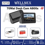 70mai A800 | 70mai A800S Dual-vision 4K With Rear Cam Dash Cam Built in GPS Night Vision ADAS App Control