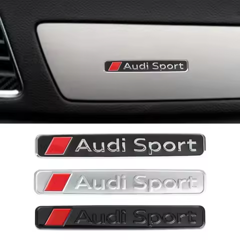 3D ABS Car Rear Trunk Decoration Sticker Audi Sport Badge Auto Body Fender Emblem for Audi A4 B5 B6 