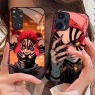 demon slayer Akaza 03 Glass Phone Case For Xiaomi Redmi 12 4G 13C Note 14 13 pro plus 12 12S 11 10 9