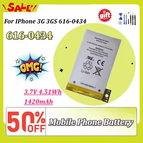 New 3.7V 4.51Wh 1420mAh Mobile Phone Battery Replacement for IPhone 3G 3GS 616-0434 Rechargeable Bat