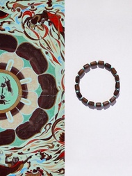 原創手工印尼沉香木原礦綠松石單圈手串好運手鏈生日禮物