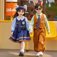 [Ready Stock] Children's Performance Costume Judy Nick Boy Suit Spring Autumn Girls Dress Crazy Anim
