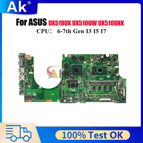 UX510UX Laptop Motherboard For ASUS ZenBook V510U UX510UW U5000U UX510UWK UX510U UX510UX UX510UXK Ma