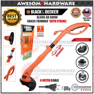 BLACK & DECKER GL300-XD 300W 23CM GRASS TRIMMER (GL300) WITH STRING