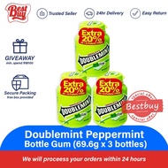 Doublemint Peppermint Bottle Gum (3 Bottles)