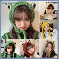 AKIYAMAMIO Frog Hat Women Baby Anime Hat Photography Prop Crochet Knitted Hat