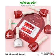 Set Sơn Gel Đỏ + Mắt Mèo Govandi 6 Màu G09 – Tặng Kèm Bảng Màu