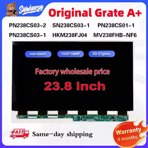 Original New A+ 23.8'' Only Lcd Glass Screen PN238CS03-2 SN238CS03-1 PN238CS03-1 PN238CS01-1 HKM238F