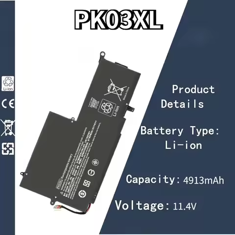 11.4V 4913mAh PK03XL Laptop Battery for HP Spectre Pro X360 G1G2 13-4001DX 13-4003TU 13-4005DX 4010T