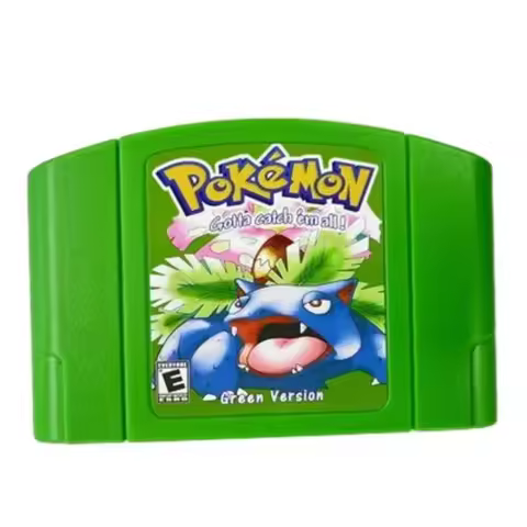 N64 USA Version 64 Bit Console Video Games Cartridge for Pokemon Crystal Gold Silver Stadium 1 2 Hob