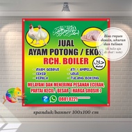 100x100 Cm Banner, Cut Chicken Banner for Sale, Chicken Banner for Sale