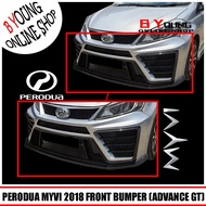 PERODUA NEW MYVI 2018 OE ADVANCE GT FRONT BUMPER FIBER SKIRT LIP BODYKIT