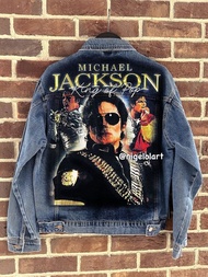 手繪丹寧外套 Michael Jackson Bad 手工訂製夾克 禮物