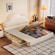單人床兒童床 #氣壓升降儲物床 女孩床 雲朵床 床墊 床褥 帶櫃桶 bed