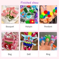 Dr.Alva Fuzzy wire 100pcs Dense Fuzzy Wire Chenille Stems Children's DIY Flower Creative Toy