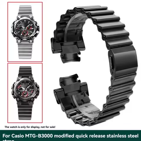 For Casio G-SHOCK series 5672 MTG-B3000B/BD quick release stainless steel watch strap 316 stainless 