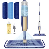 Microfiber Spray Mops for Hardwood Floor Cleaning - MEXERRIS Wet Jet Mops Dry Dust Mop with 3X Washa