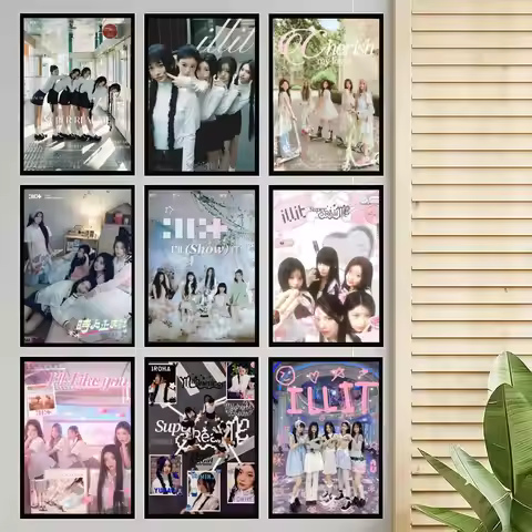 Kpop Band I-ILLIT Poster Trendy And Easy-to-Apply Wall Art Stickers For Home Decor And Dorm Room Wal
