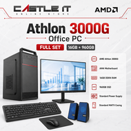 AMD Athlon 3000G Office Desktop PC Full Set Budget