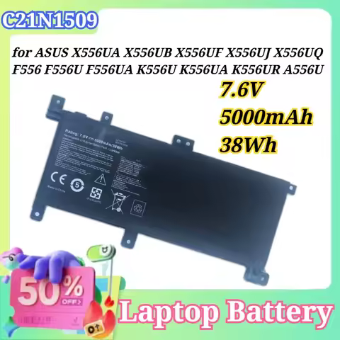 5000mAh C21N1509 Notebook Laptop Battery for ASUS X556UA X556UB X556UF X556UJ X556UQ F556 F556U F556