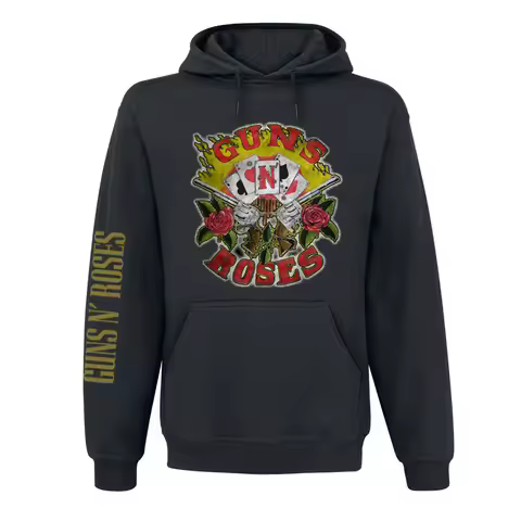 Hot 2026 Guns N 'Roses Long-sleeved Men's Rock American Hooded Sweatshirt with Thickened Fleece Jack