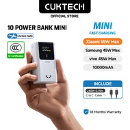 【3C  Certification】CUKTECH Mini 55W Fast Charging 10000mAh Powerbank Xiaomi 55W Max Samsung 45W iP16