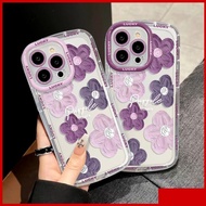 Violet painting camellia soft Case HP Realme C75 C75x C65 Note 60 Note 60x C61 C63 C65 C67 10 11 pro