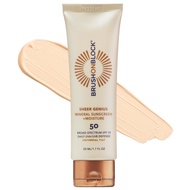 Brush On Block Sheer Genius Universal Tint SPF 50, Mineral Sunscreen plus Moisture, Tinted Moisturiz