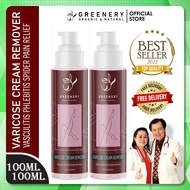 [ Varicose 2pcs ] Greenery Premium 100% Original Varicose Vein Treatment Cream Spider Vein Pain Effe