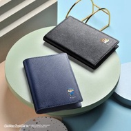 蠟筆小新限量版 UV印刷 客製化刻字 十字紋RFID皮革護照套 (4色)