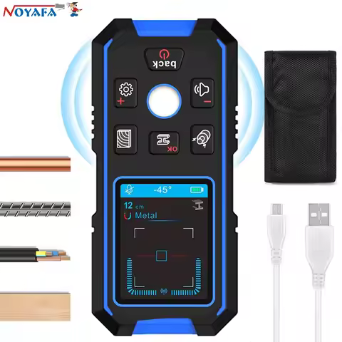 Noyafa NF-518 Metal Detector LCD Display Wall Scanner with Positioning Hole for AC Live Cable Wires 