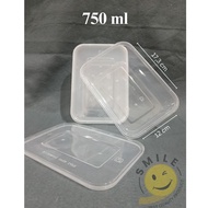Thinwall Rectangle 750ml Food Container/ 25 pcs (1 Pack)