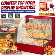 Display Pemanas Makanan Warmer Showcase Commercial Food Warmer Display Stainless Steel Big Fried Chi