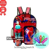 Early Childhood School Bag/Paud Free Drink Bottle SPIDERMAN Picture