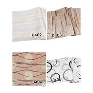 Classic Stone Motif Wallpaper Sticker Round Circle Wood Thread 45Cm x 9.5M