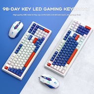 【Fast Shipping】TF610 Wired Keyboard and Mouse Set with Mechanical Feel, Mixed Color Design, 98 Keys