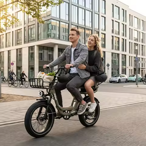 N3 20 Inch Electric Mountain Bike 500W Full Suspension Fat Tire with GPS IoT APP Control Anti-Theft 