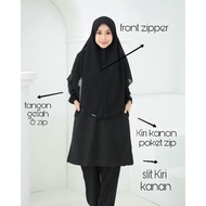 Raudhah Set Jubah Seluar hitam putih Baju Umrah murah loose cutting S-6XL