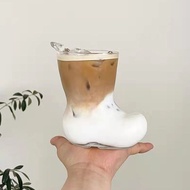 , Ins Unusual Cup Funny Glass Drinking Water Niche Cute Boots Cup Christmas Cup Milkshake Dessert Cup