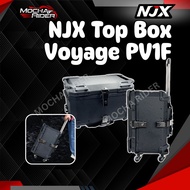 NJX VOYAGE PV1F Top Box 50L Aluminium Motorcycle Box Trolley Wheels Travel Luggage