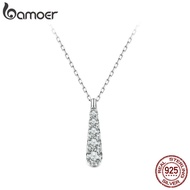 Bamoer 925 Sterling Sliver Necklace Elegant Teardrop Jewelry Gifts for Women